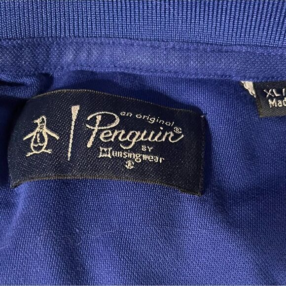 Original Penguin S/S Polo Shirt with Front Zip Closure Excellent Condition Sz XL - Picture 4 of 7